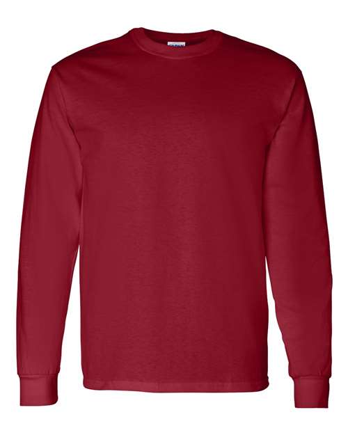 Gildan G540 Adult Heavy Cotton Long-Sleeve T-Shirt #color_GARNET