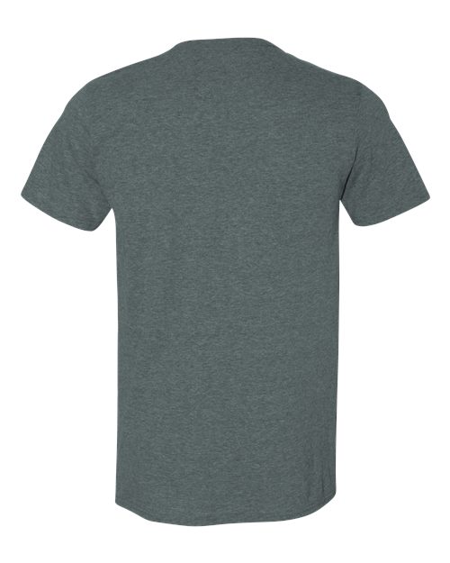 Gildan G640 Adult Softstyle 4.5 oz T-Shirt #color_DARK HEATHER