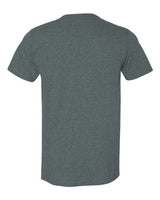 Gildan G640 Adult Softstyle 4.5 oz T-Shirt #color_DARK HEATHER