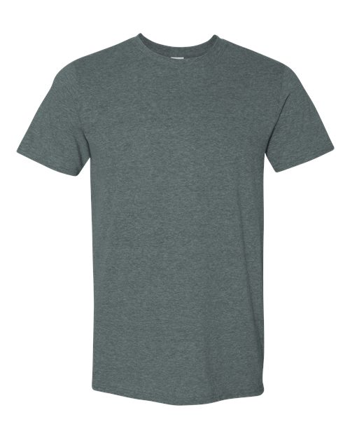 Gildan G640 Adult Softstyle 4.5 oz T-Shirt #color_DARK HEATHER