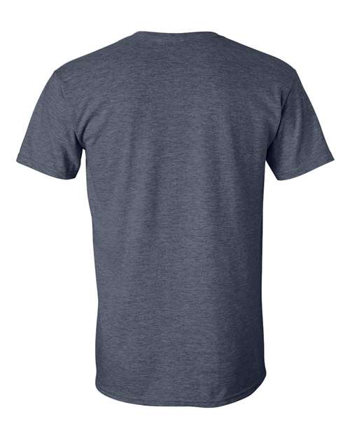 Gildan G640 Adult Softstyle 4.5 oz T-Shirt #color_HEATHER NAVY