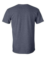 Gildan G640 Adult Softstyle 4.5 oz T-Shirt #color_HEATHER NAVY