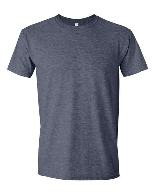 Gildan G640 Adult Softstyle 4.5 oz T-Shirt #color_HEATHER NAVY
