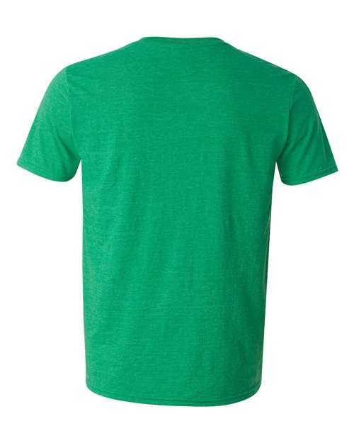 Gildan G640 Adult Softstyle 4.5 oz T-Shirt #color_HTHR IRISH GREEN