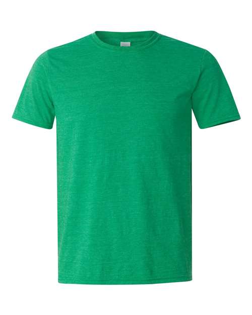 Gildan G640 Adult Softstyle 4.5 oz T-Shirt #color_HTHR IRISH GREEN