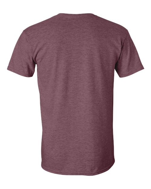 Gildan G640 Adult Softstyle 4.5 oz T-Shirt #color_HEATHER MAROON