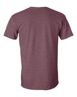 Gildan G640 Adult Softstyle 4.5 oz T-Shirt #color_HEATHER MAROON