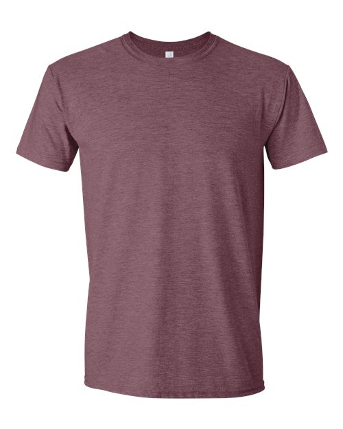 Gildan G640 Adult Softstyle 4.5 oz T-Shirt #color_HEATHER MAROON