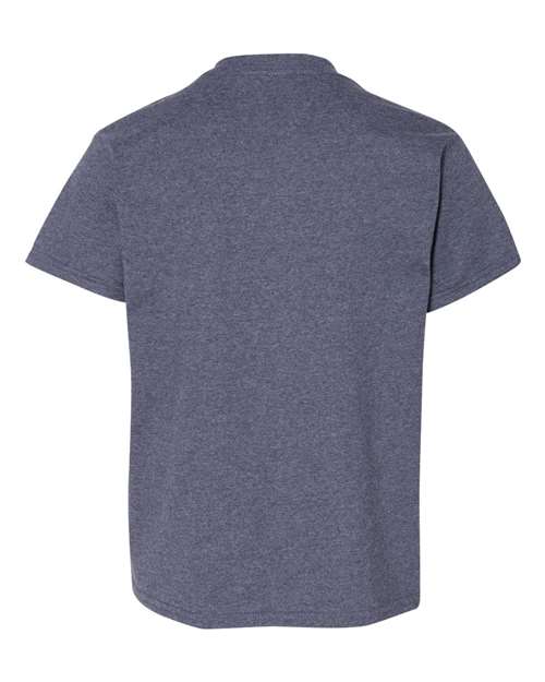 Gildan G500B Youth Heavy Cotton T-Shirt #color_HEATHER NAVY