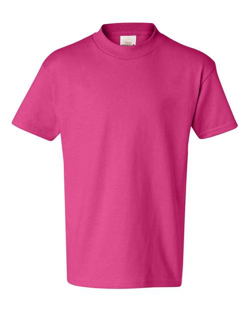 Hanes 54500 Youth Authentic-T T-Shirt #color_WOW PINK
