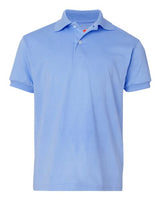 Hanes 054Y Youth 50/50 EcoSmart Jersey Knit Polo #color_LIGHT BLUE