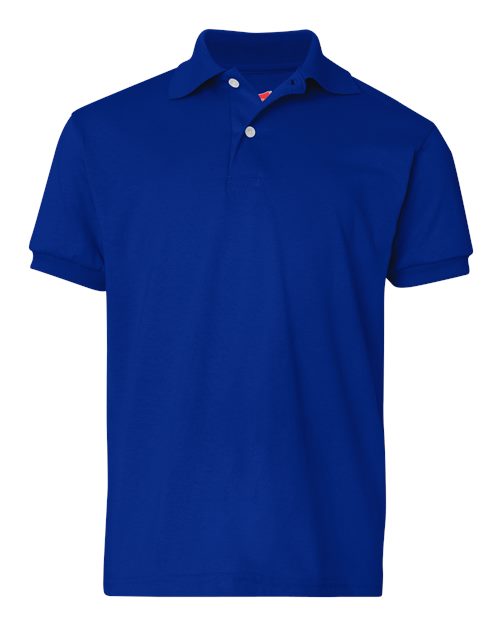 Hanes 054Y Youth 50/50 EcoSmart Jersey Knit Polo #color_DEEP ROYAL