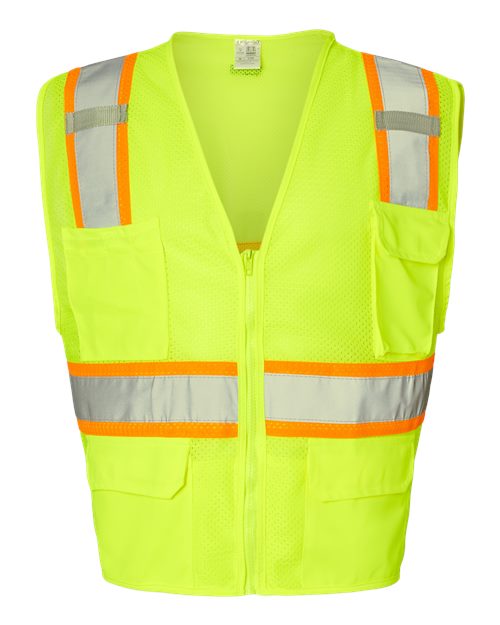Kishigo 1195-1196 Ultra-Cool Multi-Pocket Vest #color_Lime