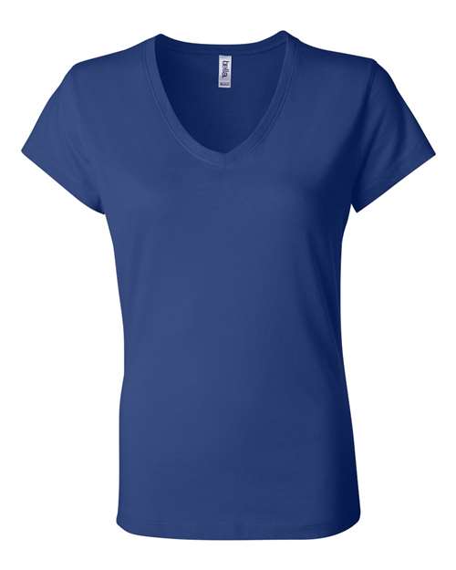 Bella + Canvas B6005 Ladies' Jersey Short-Sleeve V-Neck T-Shirt #color_TRUE ROYAL