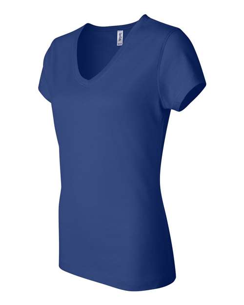 Bella + Canvas B6005 Ladies' Jersey Short-Sleeve V-Neck T-Shirt #color_TRUE ROYAL