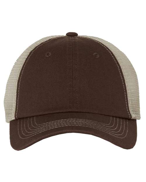 Valucap 3100 Contrast-Stitch Mesh-Back Cap #color_Brown/ Stone