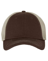 Valucap 3100 Contrast-Stitch Mesh-Back Cap #color_Brown/ Stone