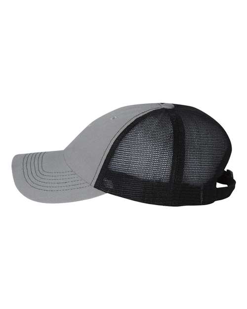 Valucap 3100 Contrast-Stitch Mesh-Back Cap #color_Grey/ Black