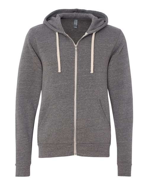 Bella + Canvas 3909 Unisex Triblend Sponge Fleece Full-Zip Hoodie #color_GREY TRIBLEND