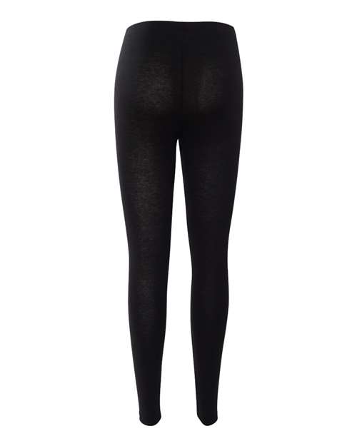 Bella + Canvas 812 Ladies' Cotton-Spandex Leggings #color_BLACK