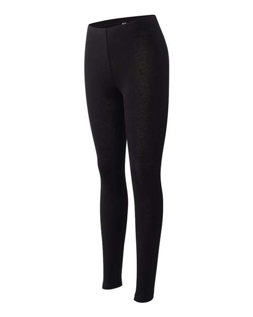 Bella + Canvas 812 Ladies' Cotton-Spandex Leggings #color_BLACK