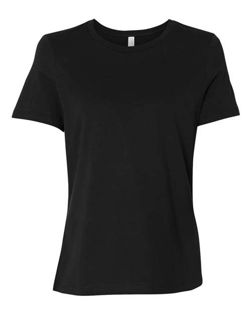 Bella + Canvas B6400 Ladies' Relaxed Jersey Short-Sleeve T-Shirt #color_BLACK