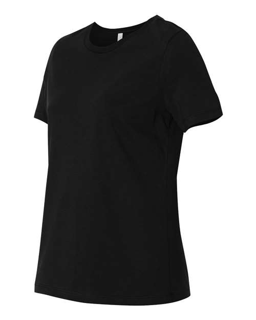 Bella + Canvas B6400 Ladies' Relaxed Jersey Short-Sleeve T-Shirt #color_BLACK