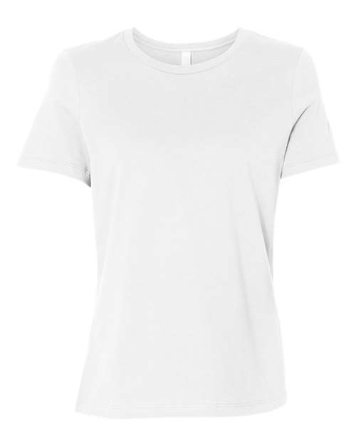 Bella + Canvas B6400 Ladies' Relaxed Jersey Short-Sleeve T-Shirt #color_WHITE