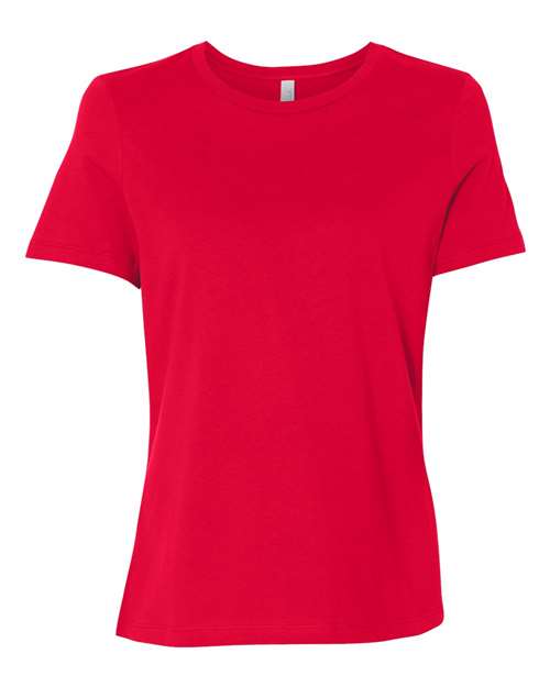 Bella + Canvas B6400 Ladies' Relaxed Jersey Short-Sleeve T-Shirt #color_RED
