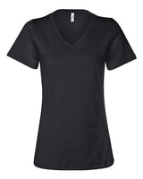 Bella + Canvas 6405 Ladies' Relaxed Jersey V-Neck T-Shirt #color_BLACK