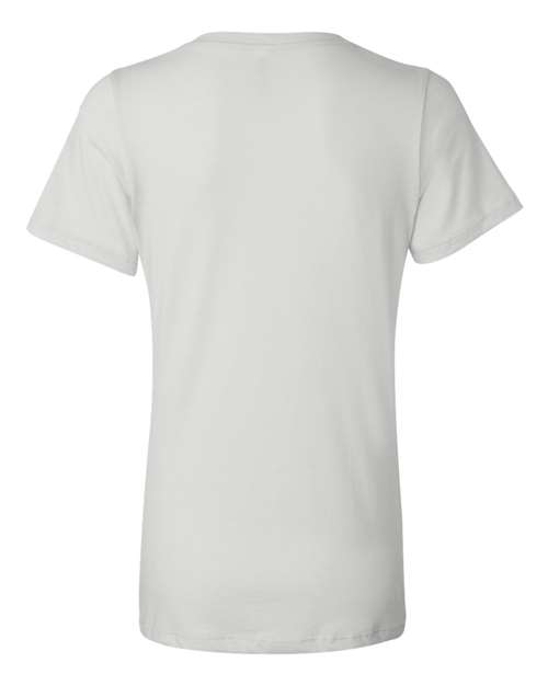 Bella + Canvas 6405 Ladies' Relaxed Jersey V-Neck T-Shirt #color_WHITE