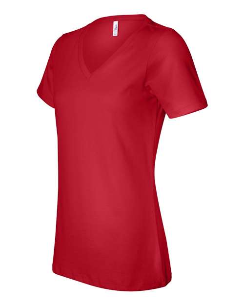 Bella + Canvas 6405 Ladies' Relaxed Jersey V-Neck T-Shirt #color_RED