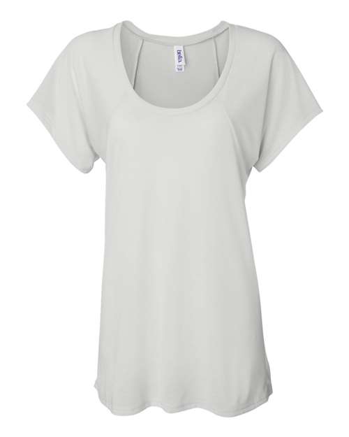 Bella + Canvas B8801 Ladies' Flowy Raglan T-Shirt #color_WHITE