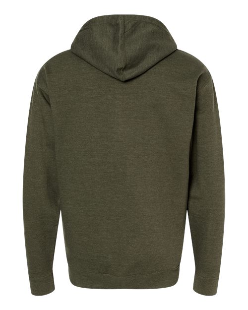 Independent Trading Co. SS4500Z Midweight Full-Zip Hooded Sweatshirt #color_Army Heather