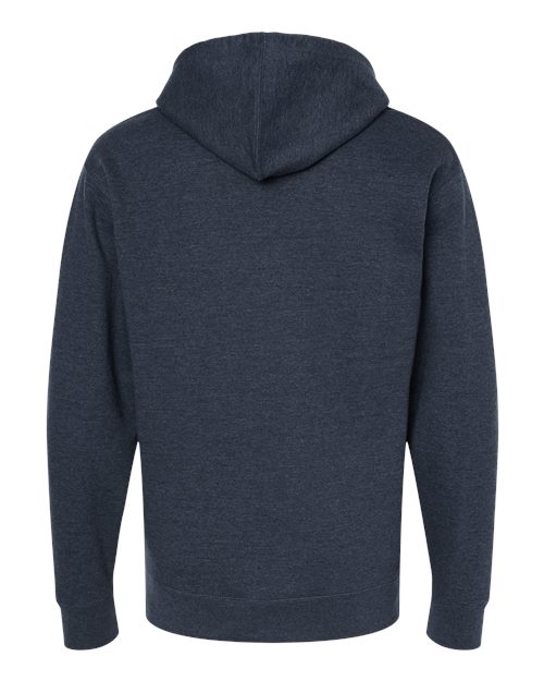 Independent Trading Co. SS4500Z Midweight Full-Zip Hooded Sweatshirt #color_Classic Navy Heather