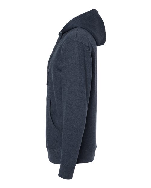 Independent Trading Co. SS4500Z Midweight Full-Zip Hooded Sweatshirt #color_Classic Navy Heather