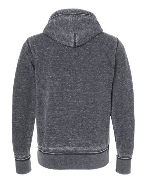 J America JA8916 Adult Vintage Zen Full-Zip Fleece Hooded Sweatshirt #color_DARK SMOKE