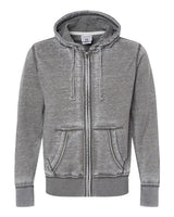 J America JA8916 Adult Vintage Zen Full-Zip Fleece Hooded Sweatshirt #color_CEMENT