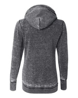 J America JA8913 Ladies' Zen Full-Zip Fleece Hooded Sweatshirt #color_DARK SMOKE