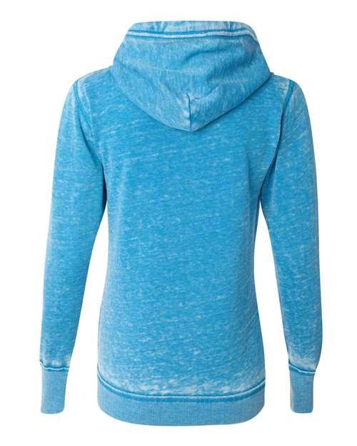 J America JA8913 Ladies' Zen Full-Zip Fleece Hooded Sweatshirt #color_OCEANBERRY