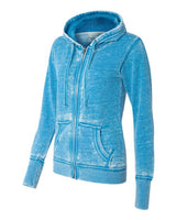 J America JA8913 Ladies' Zen Full-Zip Fleece Hooded Sweatshirt #color_OCEANBERRY
