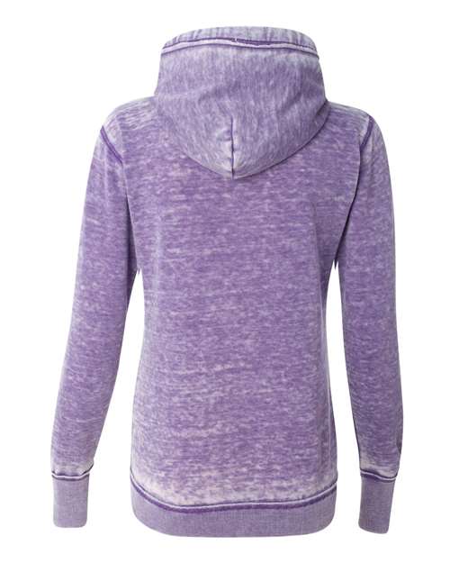 J America JA8913 Ladies' Zen Full-Zip Fleece Hooded Sweatshirt #color_VERY BERRY
