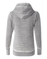 J America JA8913 Ladies' Zen Full-Zip Fleece Hooded Sweatshirt #color_CEMENT