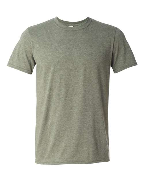 Gildan G640 Adult Softstyle 4.5 oz T-Shirt #color_HTH MILITARY GRN