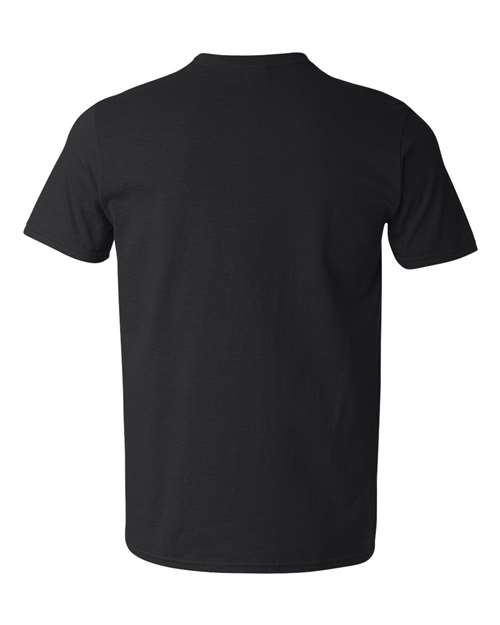 Gildan G64V Adult Softstyle V-Neck T-Shirt #color_BLACK