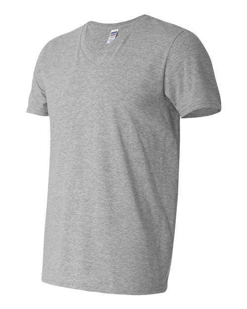 Gildan G64V Adult Softstyle V-Neck T-Shirt #color_RS SPORT GREY