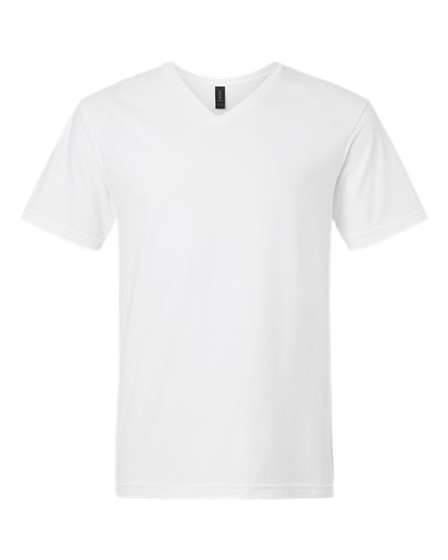 Gildan G64V Adult Softstyle V-Neck T-Shirt #color_WHITE