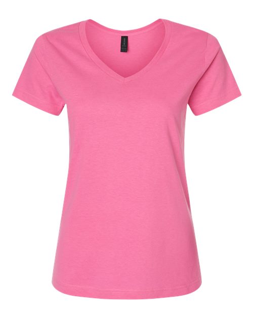 Gildan G64VL Ladies' SoftStyle  Fitted V-Neck T-Shirt #color_AZALEA