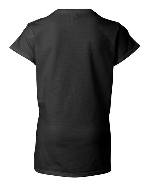 Gildan G64VL Ladies' SoftStyle  Fitted V-Neck T-Shirt #color_BLACK