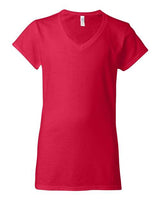 Gildan G64VL Ladies' SoftStyle  Fitted V-Neck T-Shirt #color_CHERRY RED